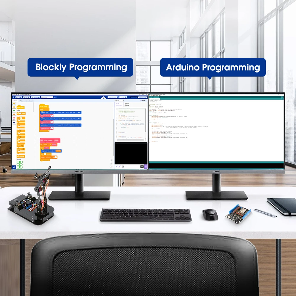 ACEBOTT ESP32 Robot Mechanical Arm Kit For Arduino DIY Desktop Educational Robot Arm for Arduino