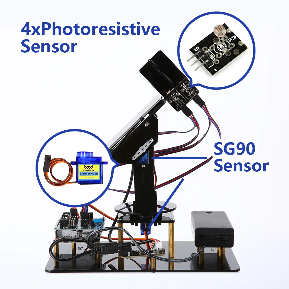 Educational kit Smart Solar Tracker System Tracking Starter Kit For Arduino STEM Educational kit Smart Solar Tracker System Tracking Starter Kit For Arduino STEM