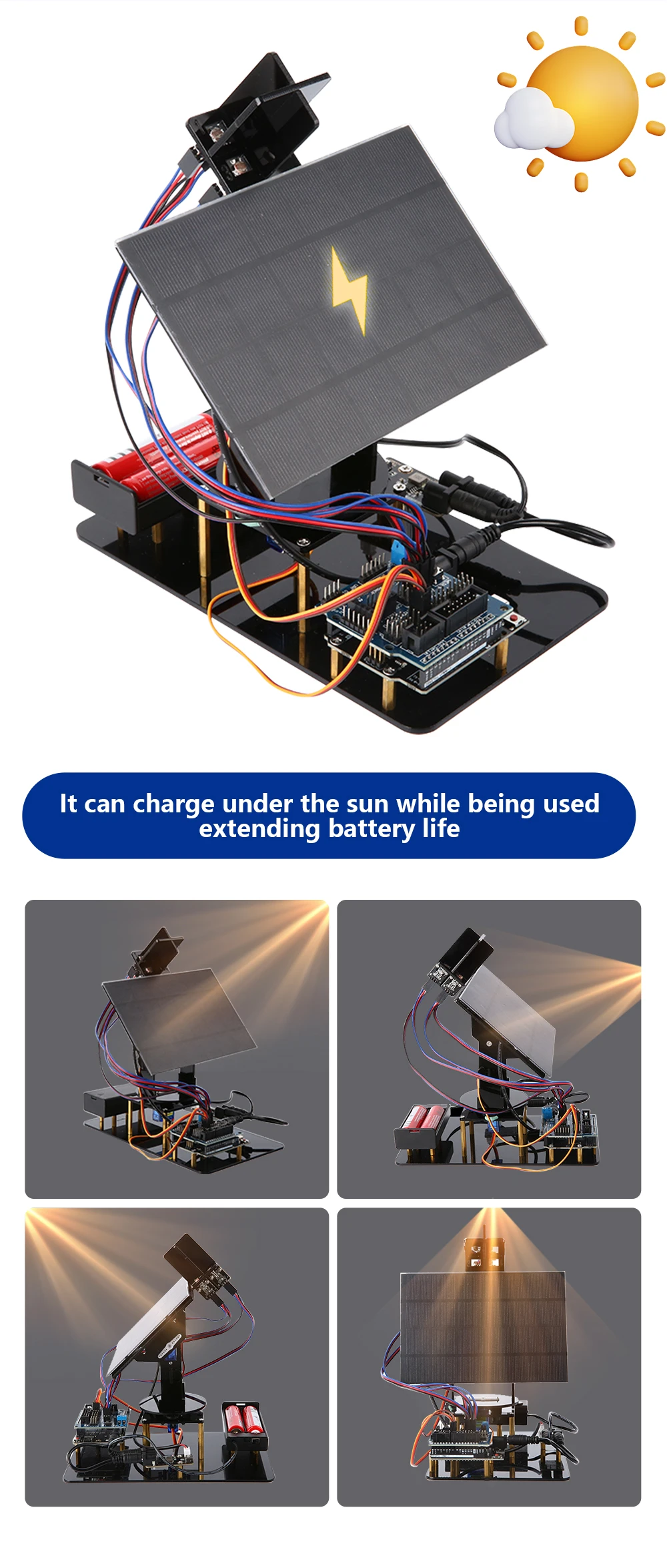 Educational kit Smart Solar Tracker System Tracking Starter Kit For Arduino STEM Educational kit Smart Solar Tracker System Tracking Starter Kit For Arduino STEM