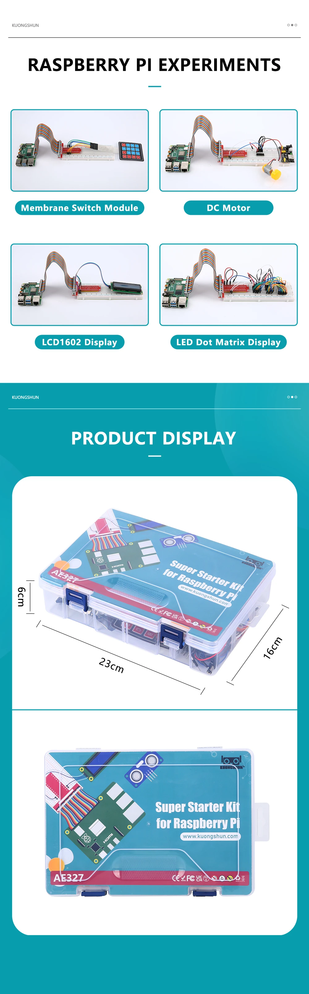 Raspberry Pi Super Starter Kit for Raspberry Pi Model 5 4 3B+ 3B 3A+ 2B 1B+ 1A+ Zero W+ Diy Kit