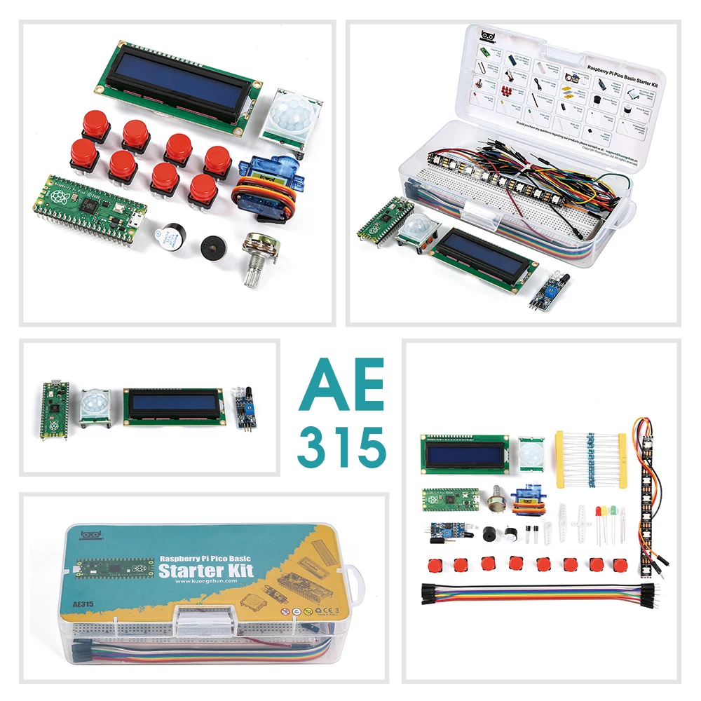 Raspberry Pi Pico Starter Kit with Breadboard I2C 1602 LCD Display Module for Raspberry Pi Pico Raspberry Pi Pico Starter Kit with Breadboard I2C 1602 LCD Display Module for Raspberry Pi Pico
