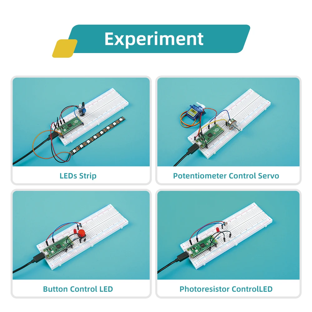 Raspberry Pi Pico Starter Kit with Breadboard I2C 1602 LCD Display Module for Raspberry Pi Pico Raspberry Pi Pico Starter Kit with Breadboard I2C 1602 LCD Display Module for Raspberry Pi Pico