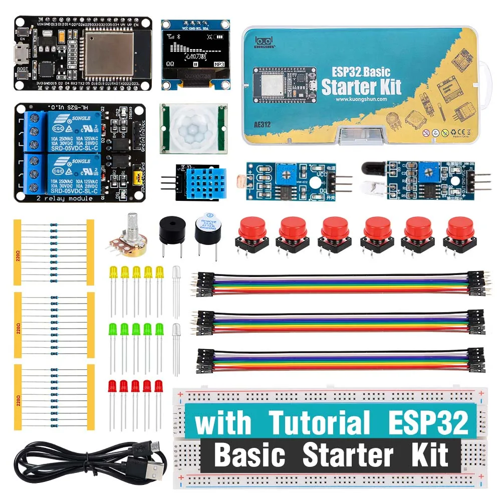 Starter Kit for ESP32 ESP-32S WIFI I OT Development Board Learning Kit Other Educational Toy for Arduino