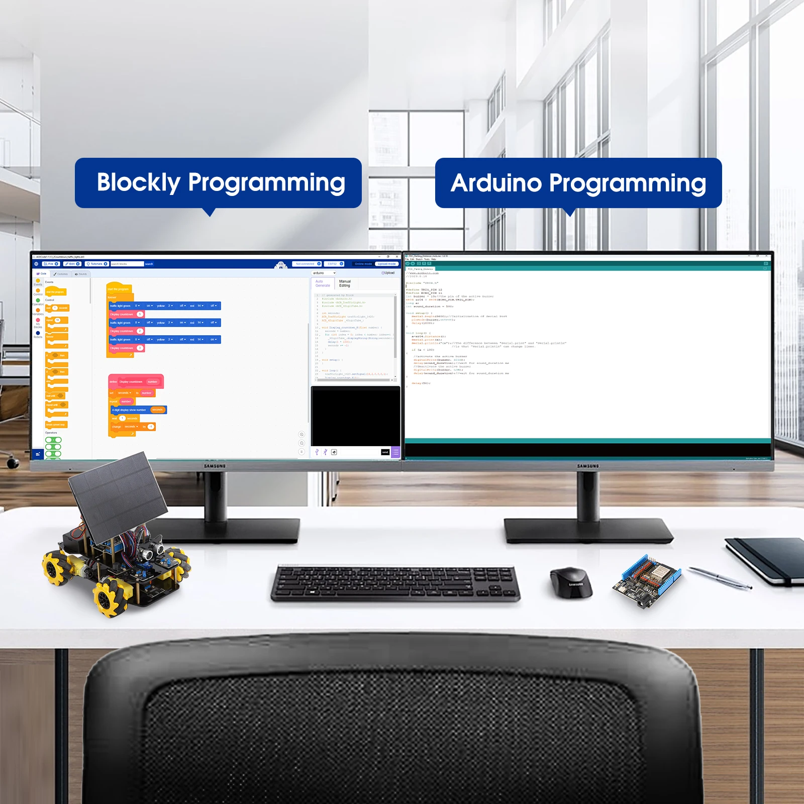 ACEBOTT ESP32 4WD Mecanum Wheel Solar IoT WiFi STEM STEAM Programming Smart Robot Car kit for School Project Arduino ACEBOTT ESP32 4WD Mecanum Wheel Solar IoT WiFi STEM STEAM Programming Smart Robot Car kit for School Project Arduino