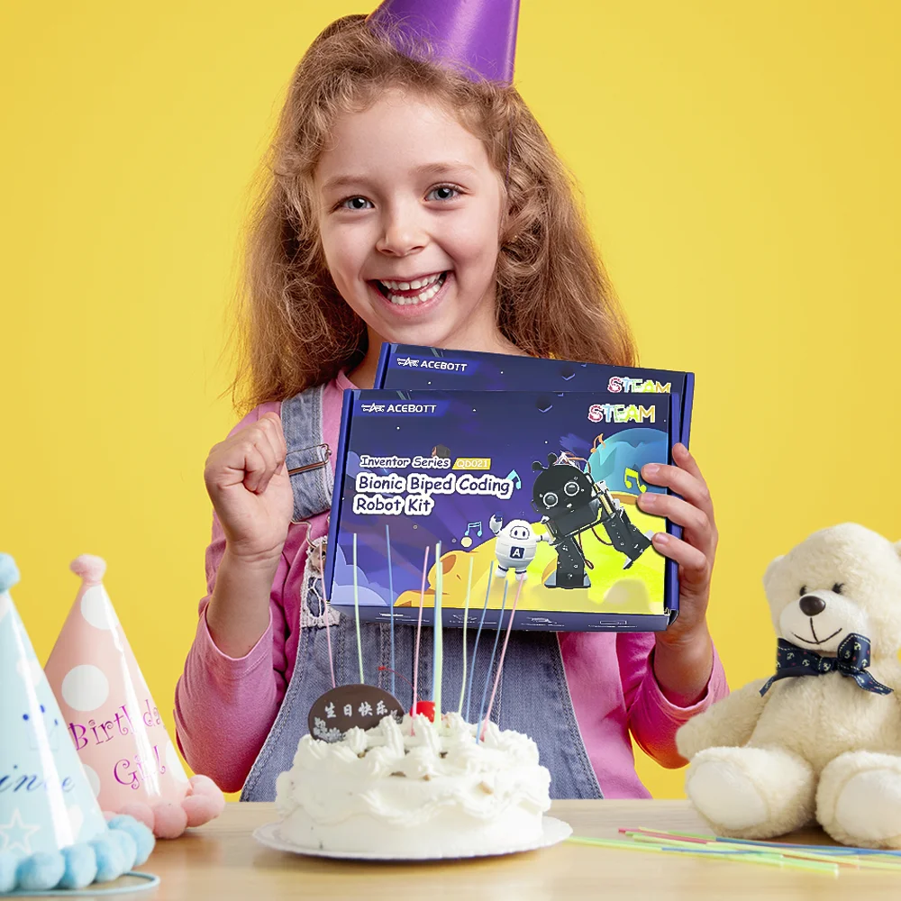 ACEBOTT Bionic Biped Robot Kit for Arduino ESP32 DIY Dancing Electronic Toy APP Control Scratch Blockly programming ACEBOTT Bionic Biped Robot Kit for Arduino ESP32 DIY Dancing Electronic Toy APP Control Scratch Blockly programming