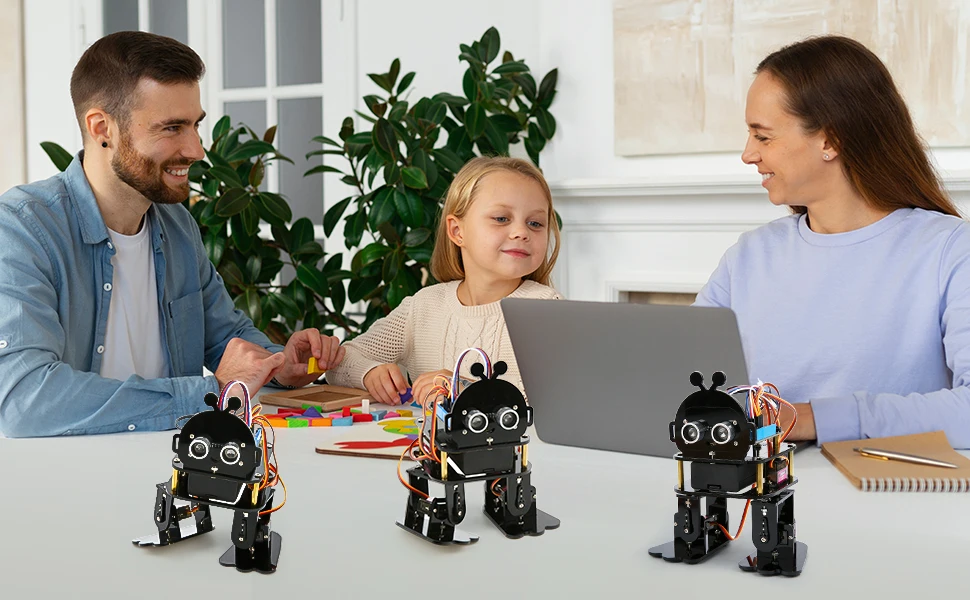 ACEBOTT Bionic Biped Robot Kit for Arduino ESP32 DIY Dancing Electronic Toy APP Control Scratch Blockly programming ACEBOTT Bionic Biped Robot Kit for Arduino ESP32 DIY Dancing Electronic Toy APP Control Scratch Blockly programming