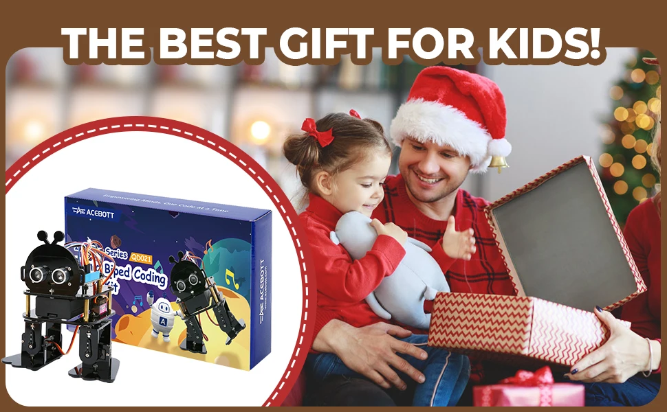 ACEBOTT Bionic Biped Robot Kit for Arduino ESP32 DIY Dancing Electronic Toy APP Control Scratch Blockly programming ACEBOTT Bionic Biped Robot Kit for Arduino ESP32 DIY Dancing Electronic Toy APP Control Scratch Blockly programming