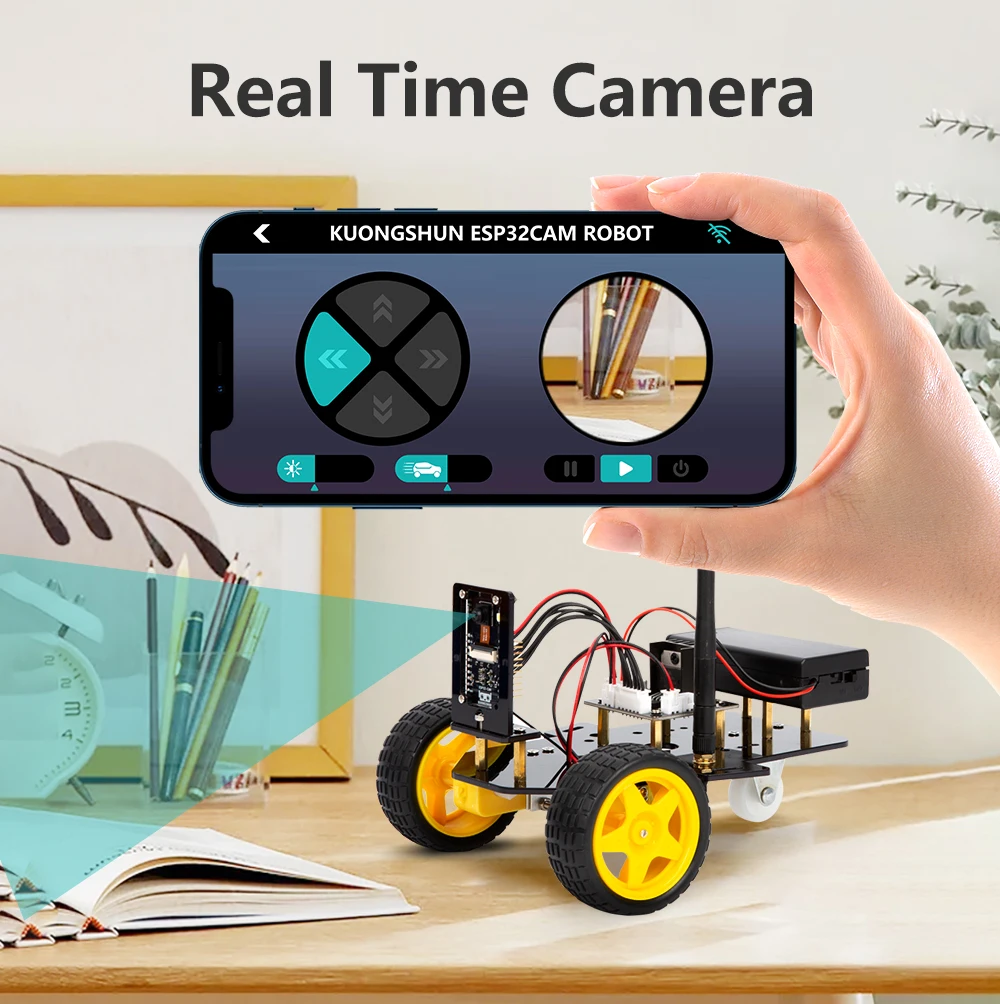 2WD Smart Robot Car Kit Wifi ESP32 Camera Starter Kit for Programming STEM smart car for arduino 2WD Smart Robot Car Kit Wifi ESP32 Camera Starter Kit for Programming STEM smart car for arduino