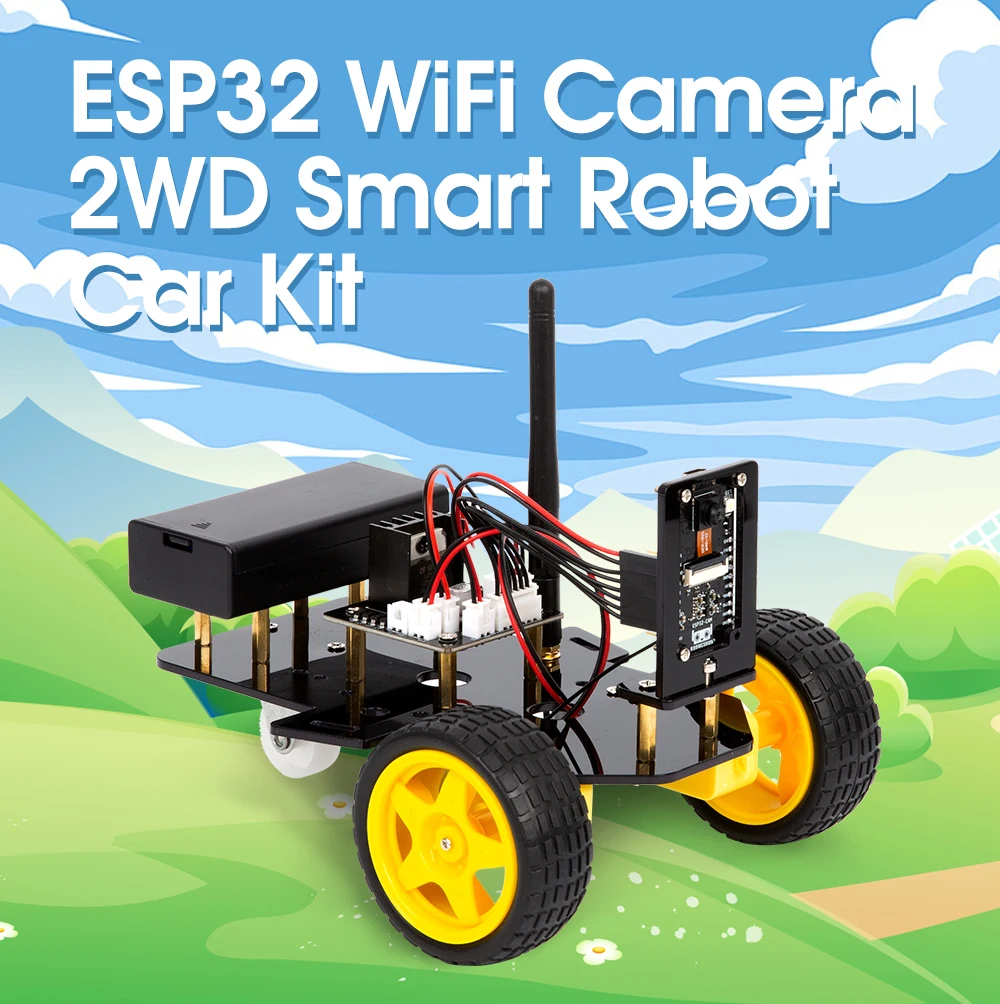 2WD Smart Robot Car Kit Wifi ESP32 Camera Starter Kit for Programming STEM smart car for arduino 2WD Smart Robot Car Kit Wifi ESP32 Camera Starter Kit for Programming STEM smart car for arduino