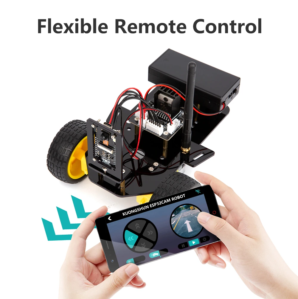 2WD Smart Robot Car Kit Wifi ESP32 Camera Starter Kit for Programming STEM smart car for arduino 2WD Smart Robot Car Kit Wifi ESP32 Camera Starter Kit for Programming STEM smart car for arduino