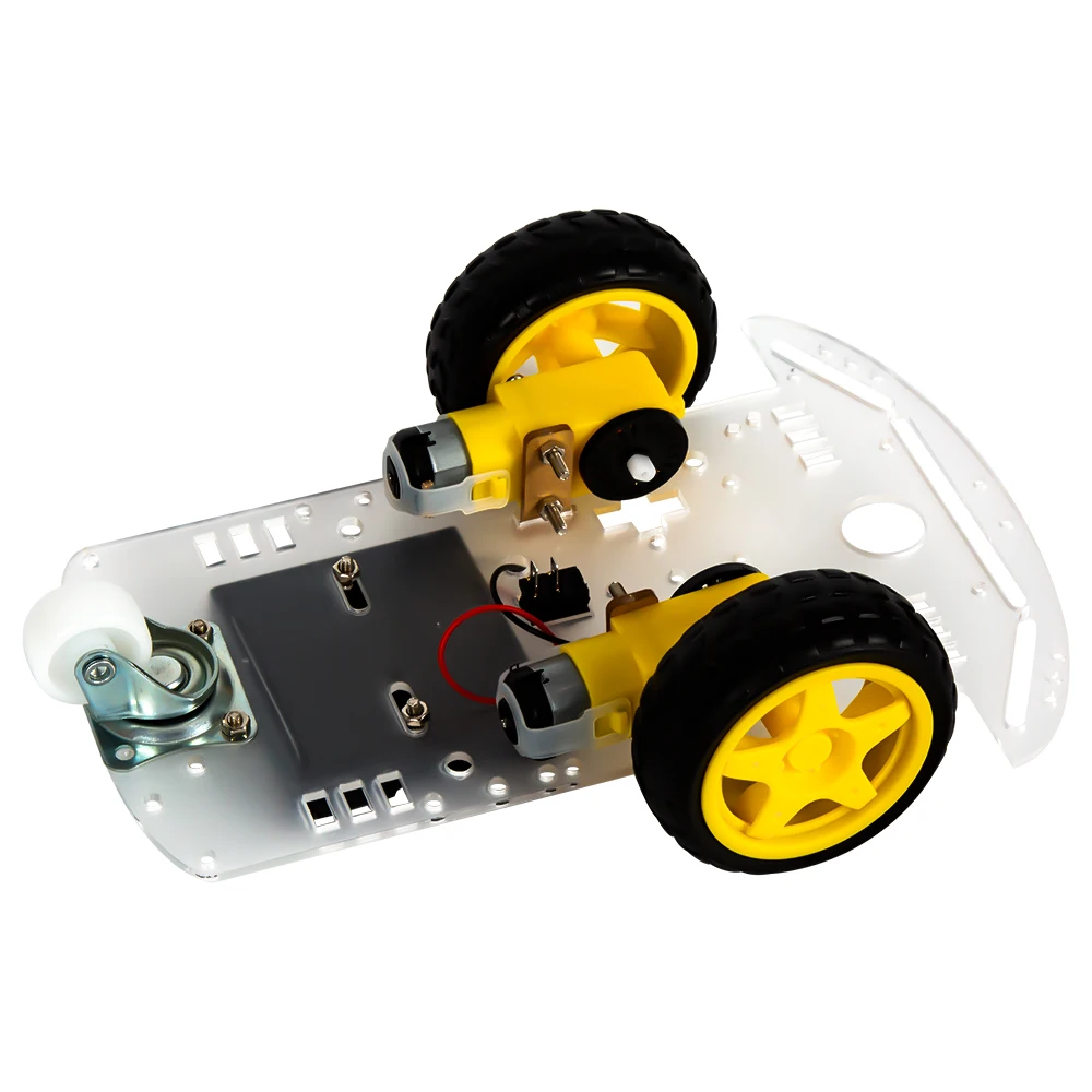 Smart Robot Car 2WD Motor Chassis /Tracing Remote Control Two-wheel Drive Three-wheel Universal Wheel Parts