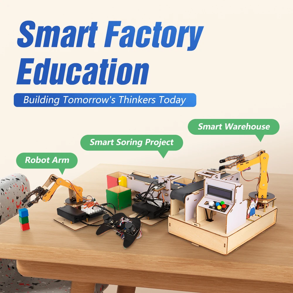 ESP32 IoT Control Smart Factory Starter Kit Electronics Programming Kit for Arduino Scratc Tutorials School DIY Education STEAM ESP32 IoT Control Smart Factory Starter Kit Electronics Programming Kit for Arduino Scratc Tutorials School DIY Education STEAM
