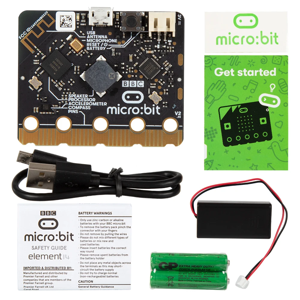Original BBC Micro Bit V2 Development Board Micro:Bit Go Kit &Case& Battey Holder For Kids STEM Education Python Programming Original BBC Micro Bit V2 Development Board Micro:Bit Go Kit &Case& Battey Holder For Kids STEM Education Python Programming