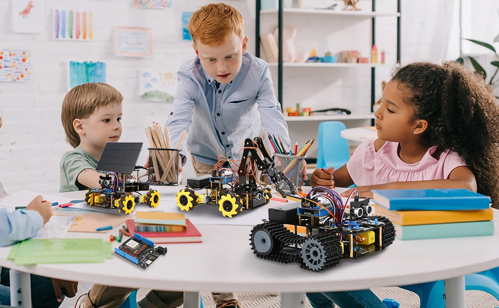 ACEBOTT Smart Robot Tank Car Kit with ESP32 for Arduino Robotics STEM Science Kits Coding Cool Engineering Building Toys ACEBOTT Smart Robot Tank Car Kit with ESP32 for Arduino Robotics STEM Science Kits Coding Cool Engineering Building Toys