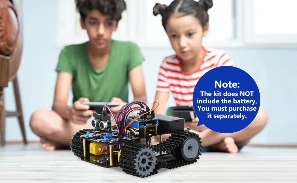ACEBOTT Smart Robot Tank Car Kit with ESP32 for Arduino Robotics STEM Science Kits Coding Cool Engineering Building Toys