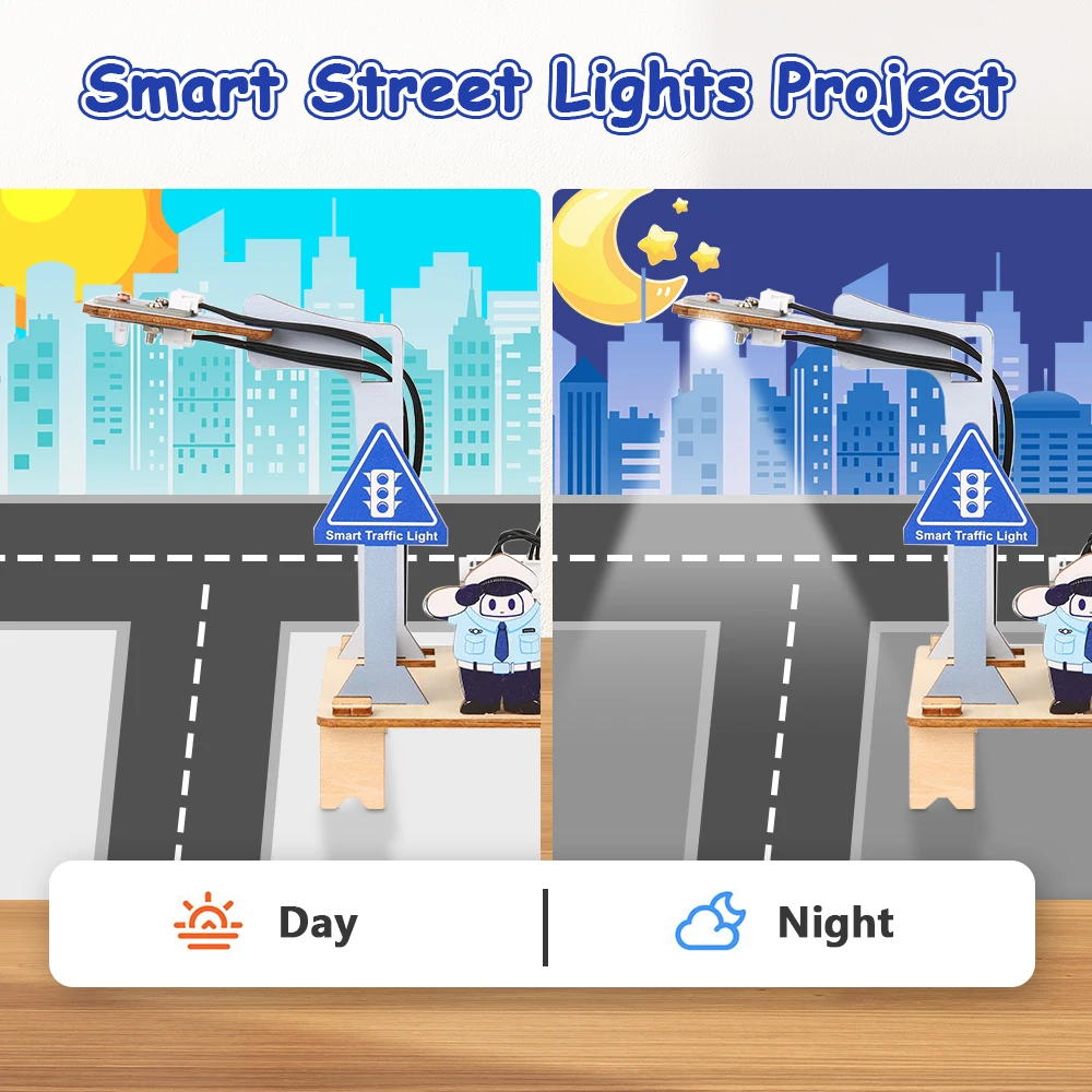 ACEBOTT ESP32 STEM Intelligent Transport School Smart Home Kit Education Solution Series with Teaching Resource for Arduino