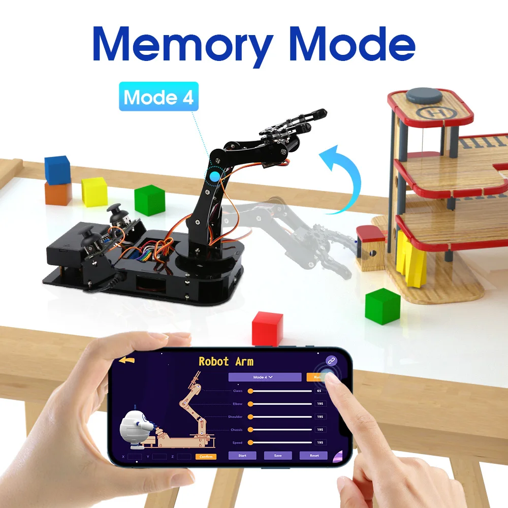 ACEBOTT ESP32 Robot Mechanical Arm Kit For Arduino DIY Desktop Educational Robot Arm for Arduino ACEBOTT ESP32 Robot Mechanical Arm Kit For Arduino DIY Desktop Educational Robot Arm for Arduino