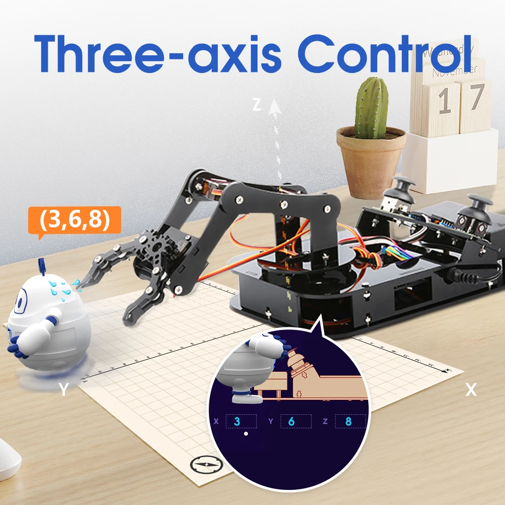 ACEBOTT ESP32 Robot Mechanical Arm Kit For Arduino DIY Desktop Educational Robot Arm for Arduino