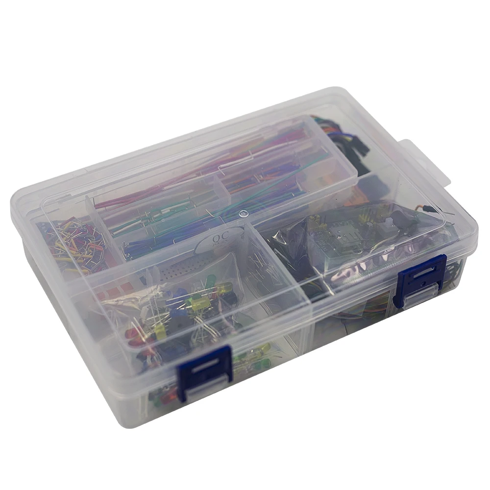 Upgraded Electronics Fun Kit w/Power Supply Module,Jumper Wire,Precision Potentiometer,Compatible with Arduino, STM32