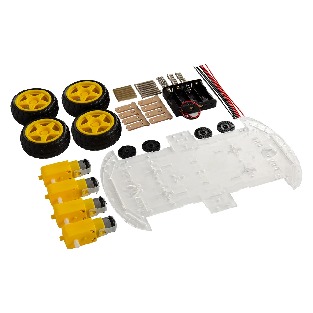 Longer version of 4 wd double layer Smart Robot Car Robot Starter Kit