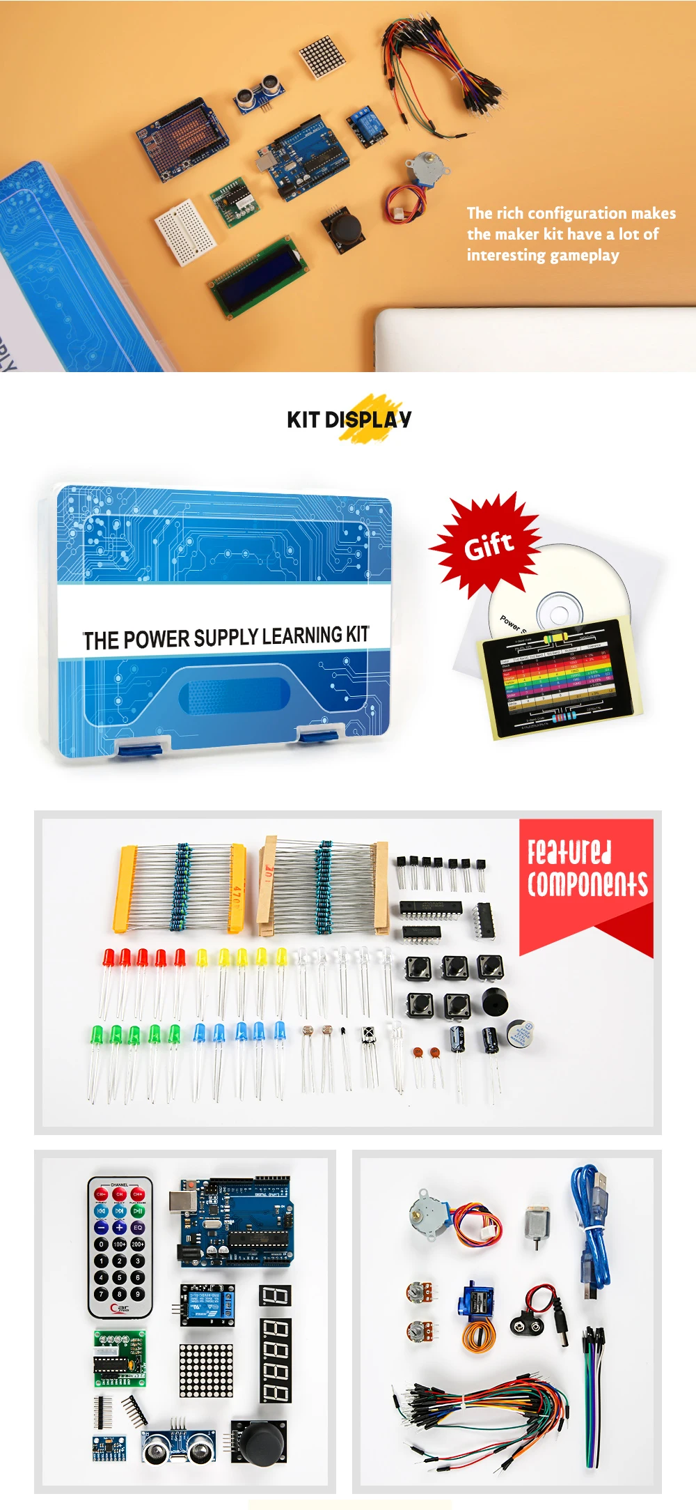 Upgrade Version Starter KIT With TUTORIAL Compatible With Arduino IDE Upgrade Version Starter KIT With TUTORIAL Compatible With Arduino IDE