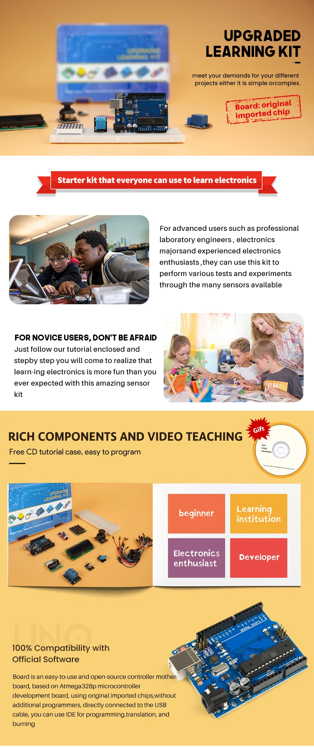 Ultimate Starter Kit With TUTORIAL Compatible With Arduino IDE