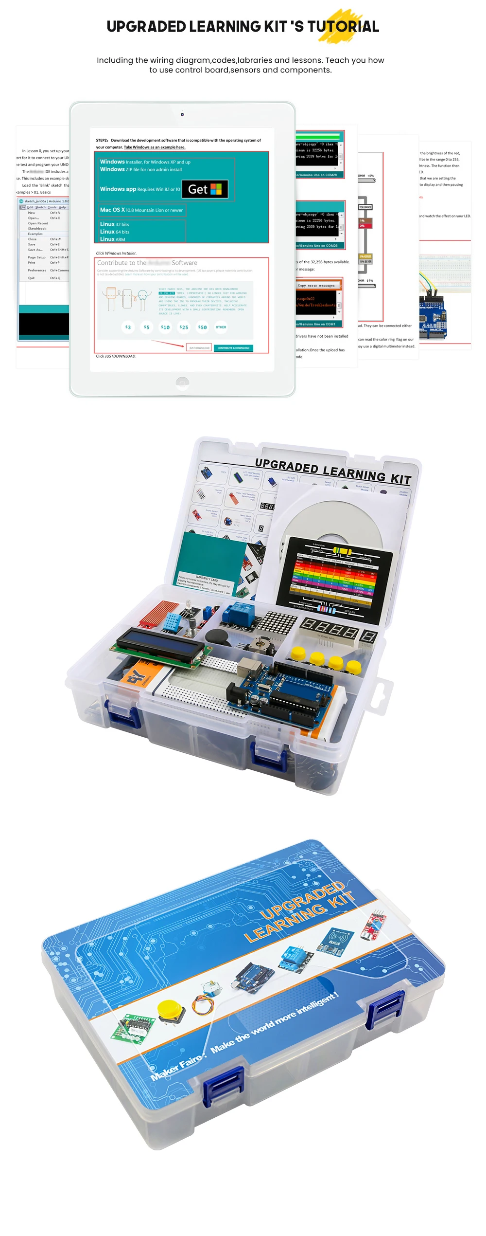 Ultimate Starter Kit With TUTORIAL Compatible With Arduino IDE