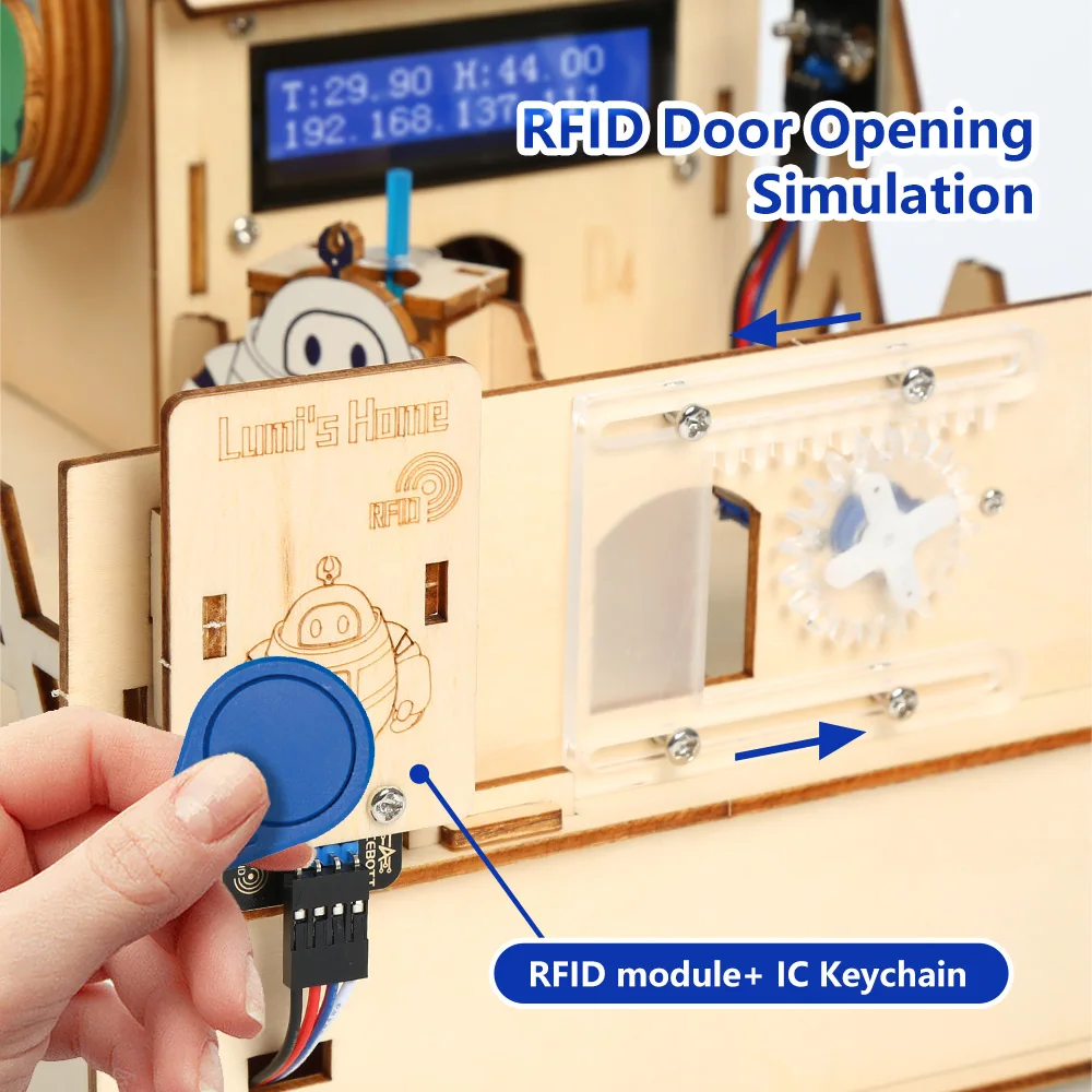 ACEBOTT Smart Home STEM STEAM Starter Kit Casa de madera IoT Wifi Programación bloqueada para ESP32 Arduino ACEBOTT Smart Home STEM STEAM Starter Kit Casa de madera IoT Wifi Programación bloqueada para ESP32 Arduino