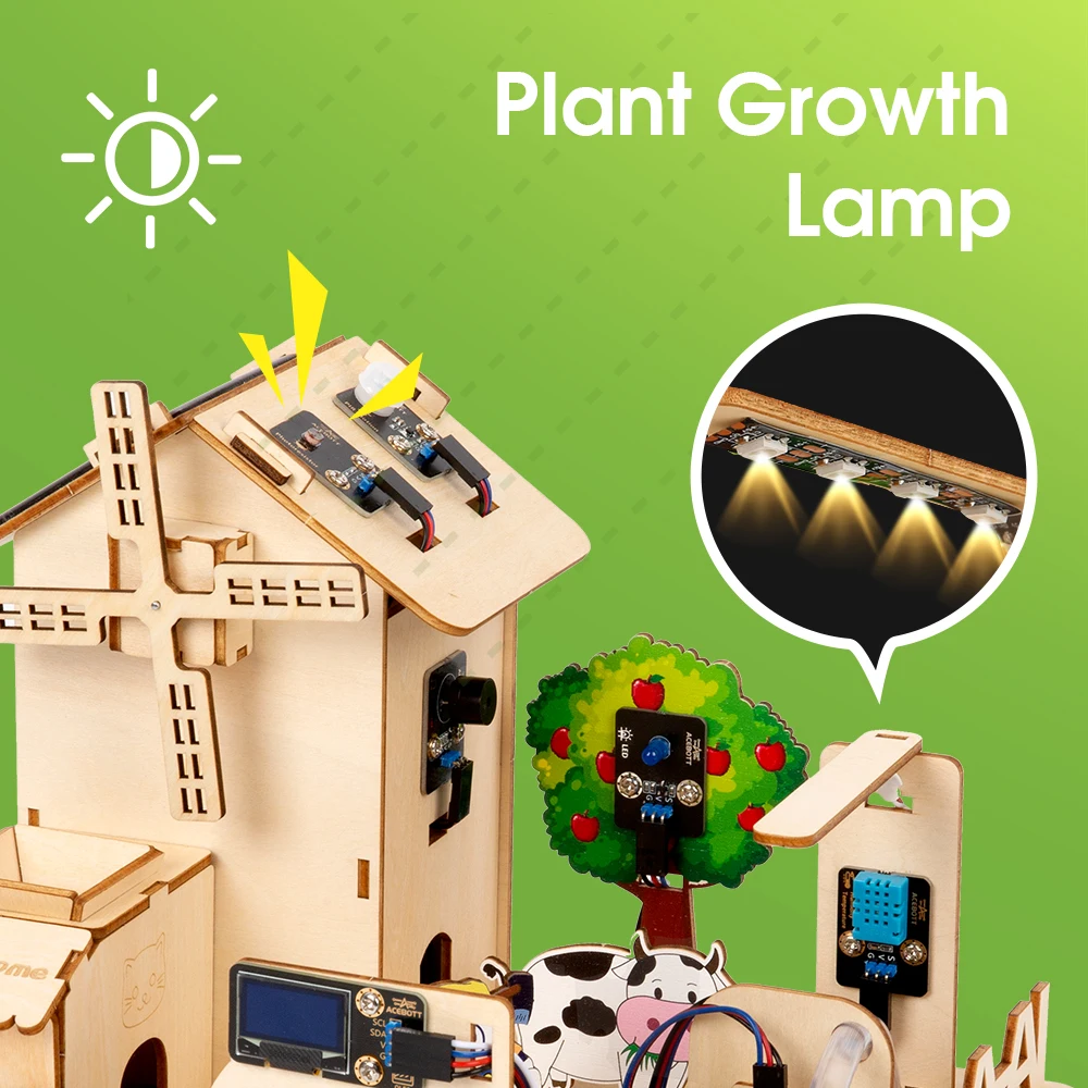 ACEBOTT ESP32 IoT Control Smart Farm Starter Kit para programaci&oacute;n gr&aacute;fica Arduino