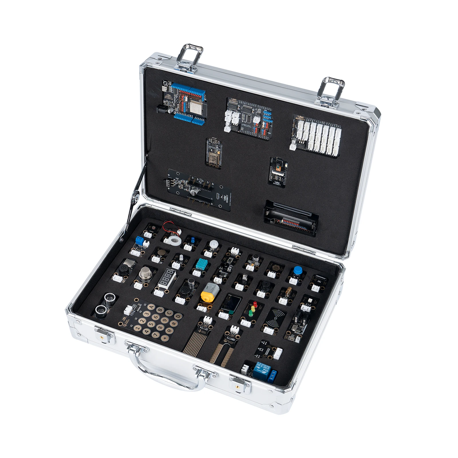 ACEBOTT 40-Piece Module Kit with Aluminum Alloy Carrying Case (EVA Cotton) for Arduino