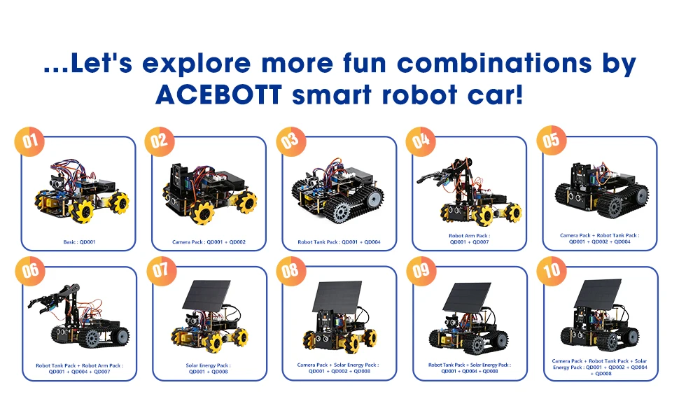 Smart Robot Arm Car Kit 4WD Remote Control Car for Arduino IDE Programming STEM Education Coding Kit
