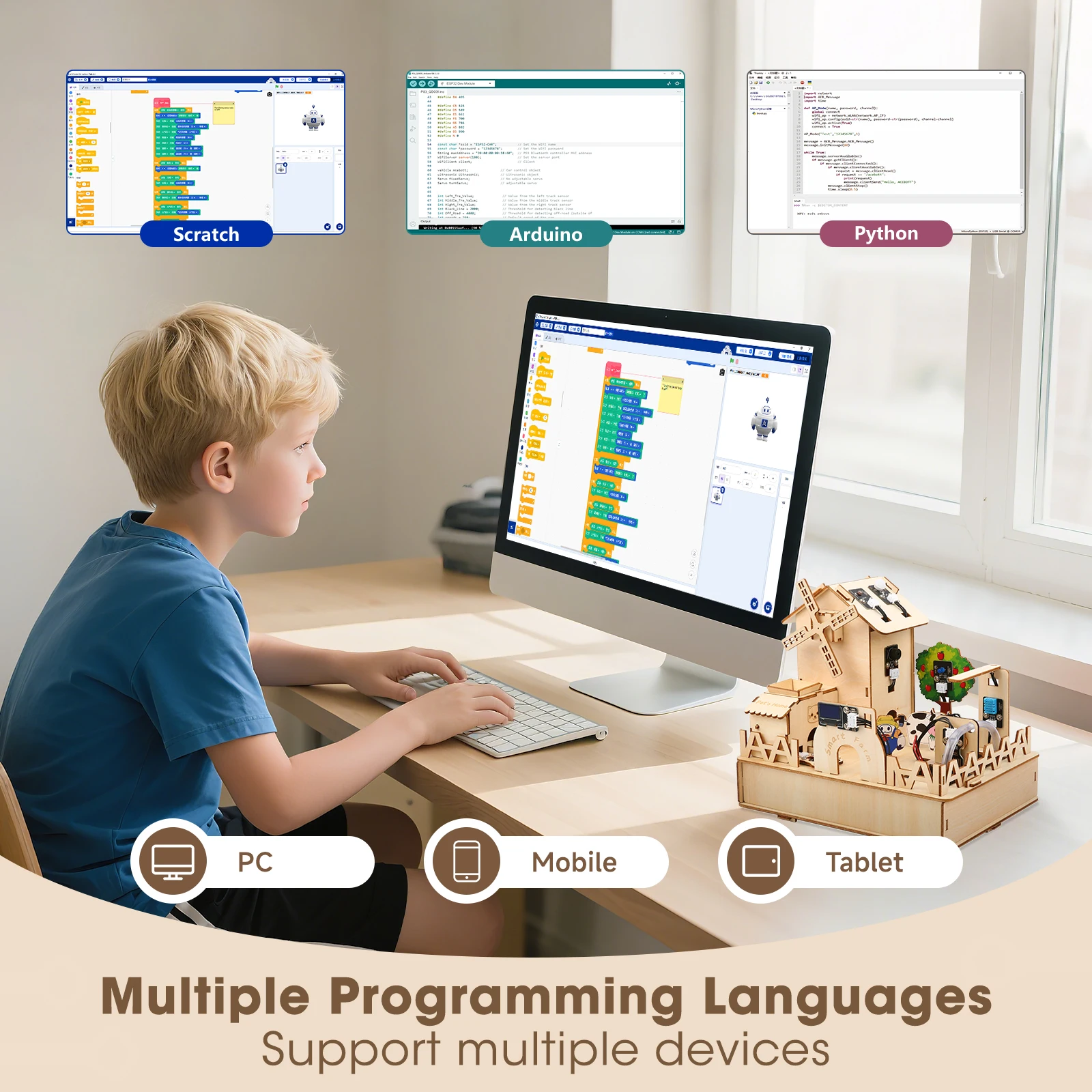 ACEBOTT ESP32 IoT Control Smart Farm Starter Kit for Arduino Graphical Programming ACEBOTT ESP32 IoT Control Smart Farm Starter Kit for Arduino Graphical Programming