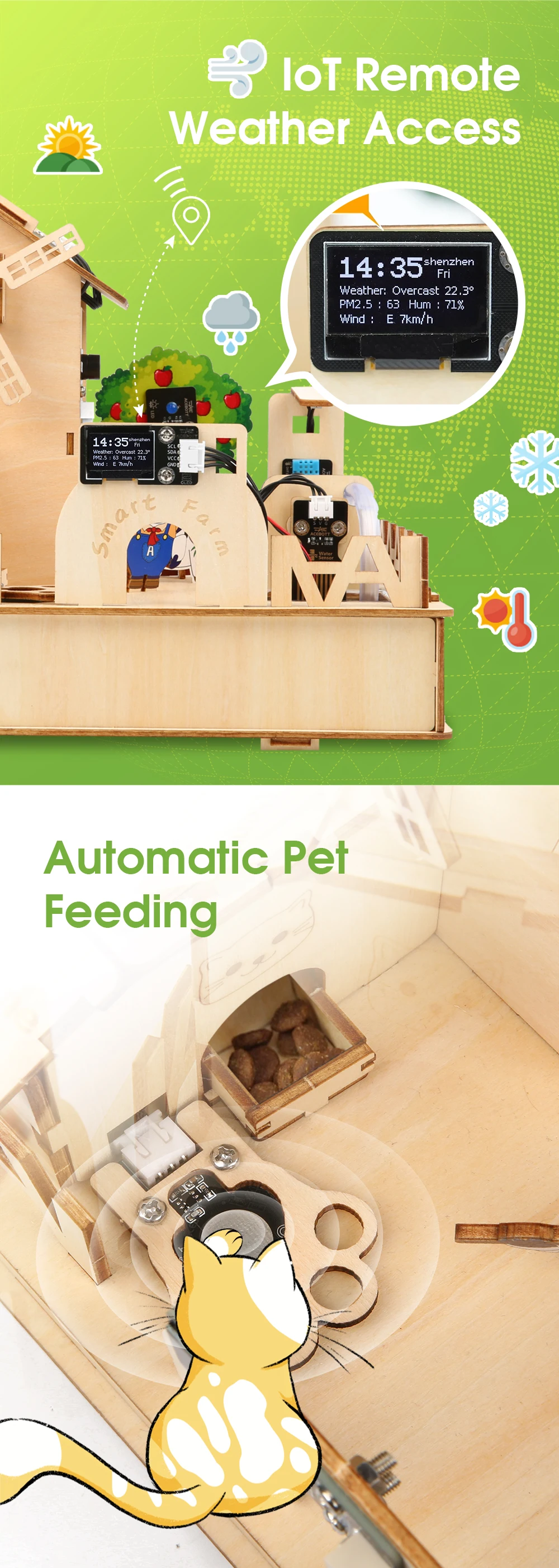 ACEBOTT ESP32 IoT Control Smart Farm Starter Kit for Arduino Graphical Programming