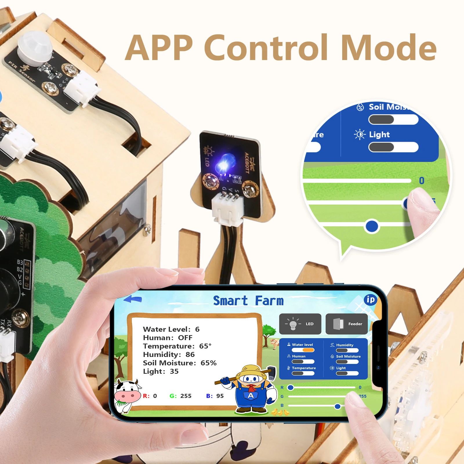 ACEBOTT ESP32 IoT Control Smart Farm Starter Kit for Arduino Graphical Programming ACEBOTT ESP32 IoT Control Smart Farm Starter Kit for Arduino Graphical Programming