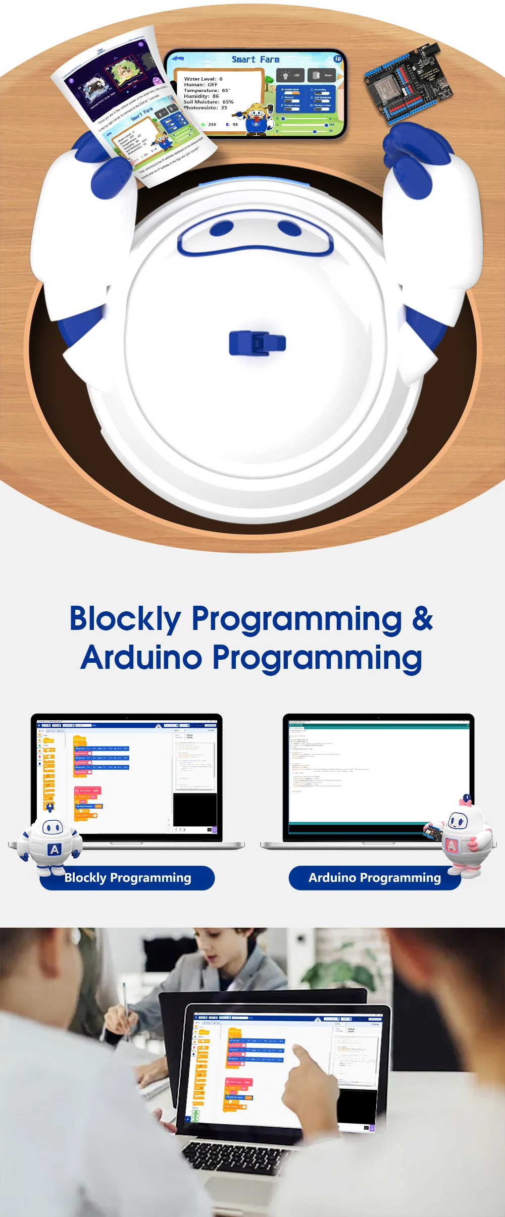 ACEBOTT ESP32 IoT Control Smart Farm Starter Kit for Arduino Graphical Programming