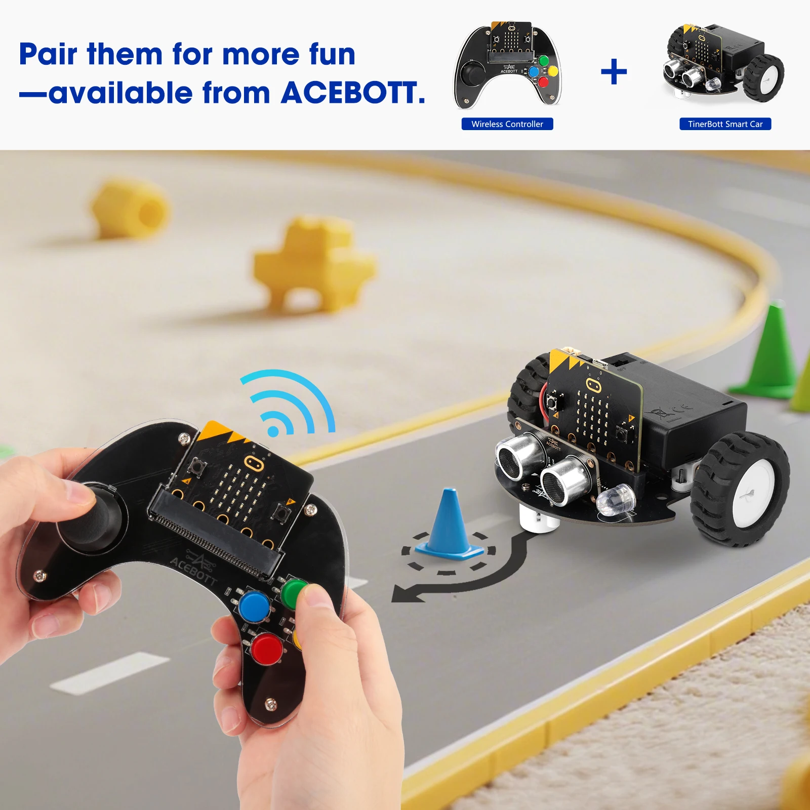 ACEBOTT Programming language MakeCode Code Blockly Programming Microbit handle kit for microbit car ACEBOTT Programming language MakeCode Code Blockly Programming Microbit handle kit for microbit car