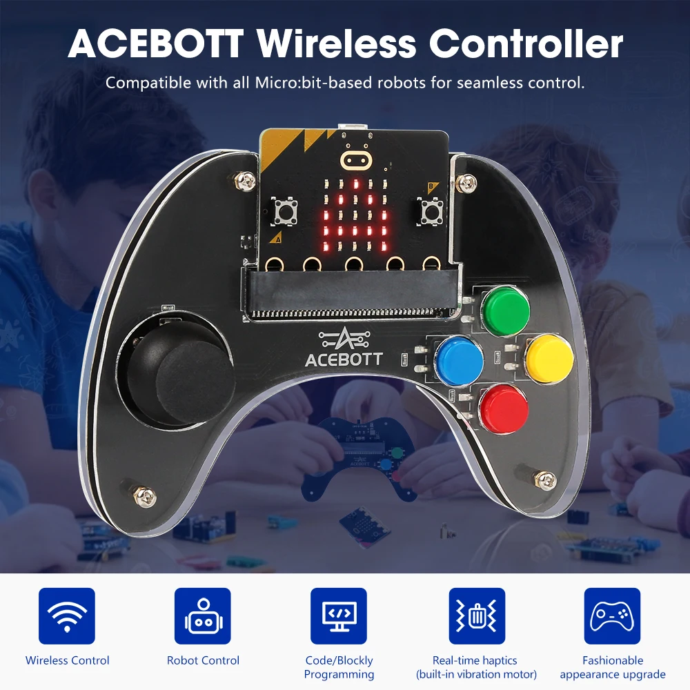 ACEBOTT Programming language MakeCode Code Blockly Programming Microbit handle kit for microbit car ACEBOTT Programming language MakeCode Code Blockly Programming Microbit handle kit for microbit car