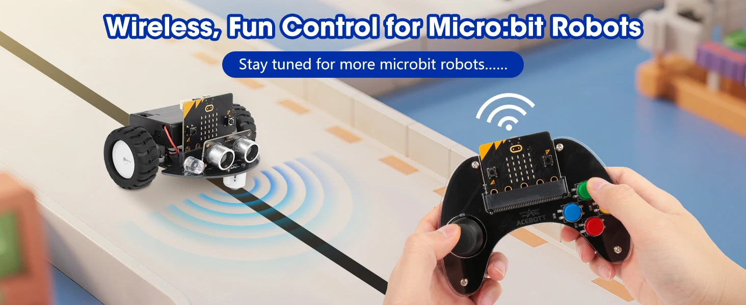 ACEBOTT Programming language MakeCode Code Blockly Programming Microbit handle kit for microbit car