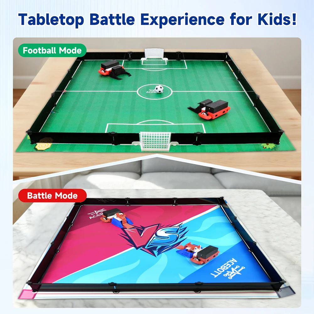 ACEBOTT 2-in-1 football Battle Car Kit ESP32 Controller Robot Car with for STEM Classrooms Learning Competitions ACEBOTT 2-in-1 football Battle Car Kit ESP32 Controller Robot Car with for STEM Classrooms Learning Competitions