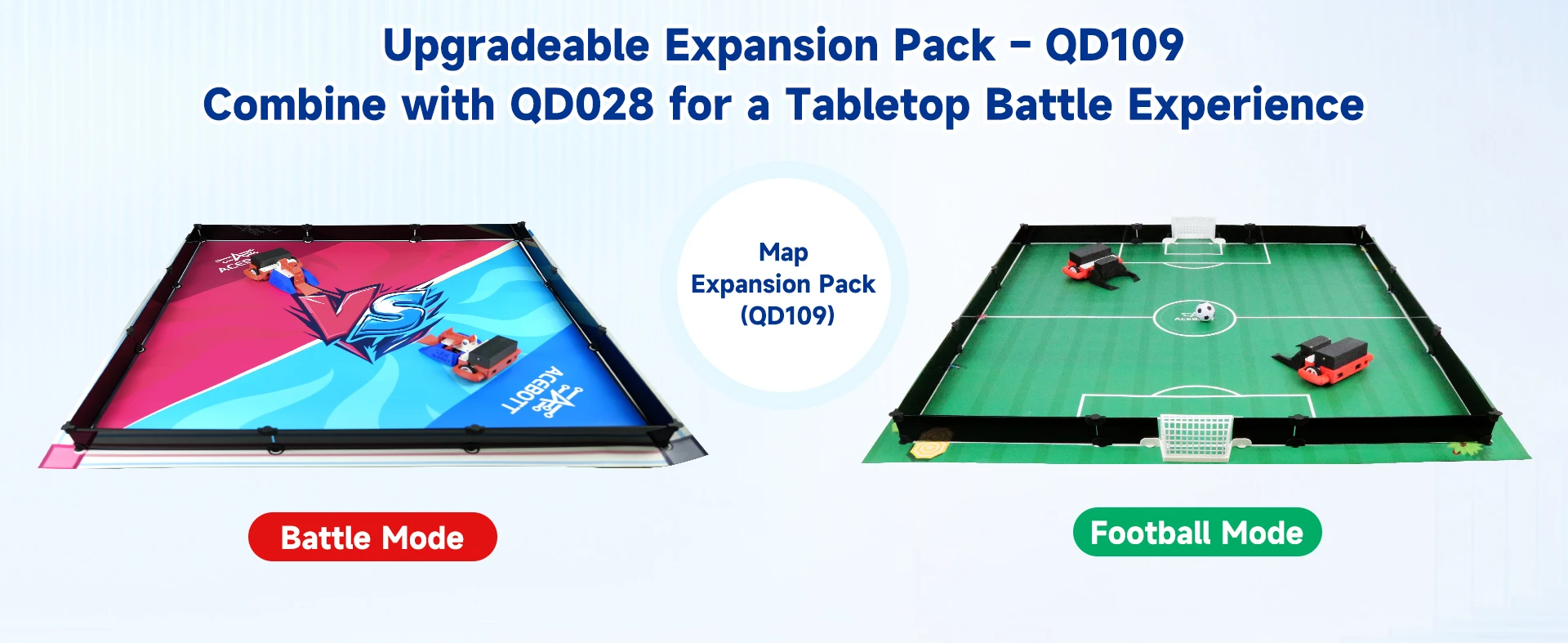 ACEBOTT 2-in-1 football Battle Car Kit ESP32 Controller Robot Car with for STEM Classrooms Learning Competitions