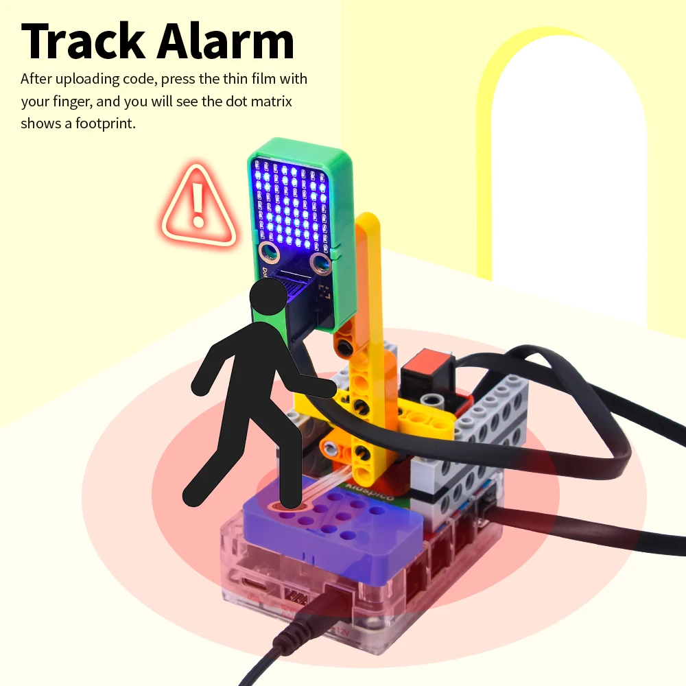 3PCS Kidsbits STEM HT16K33_8X8 Dot Matrix Module RJ11 6P6C Port for Arduino, Microbit,Raspberry Pi Compatible with Lego Blocks