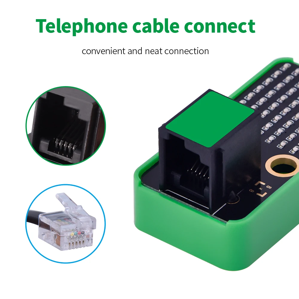 3PCS Kidsbits STEM HT16K33_8X8 Dot Matrix Module RJ11 6P6C Port for Arduino, Microbit,Raspberry Pi Compatible with Lego Blocks