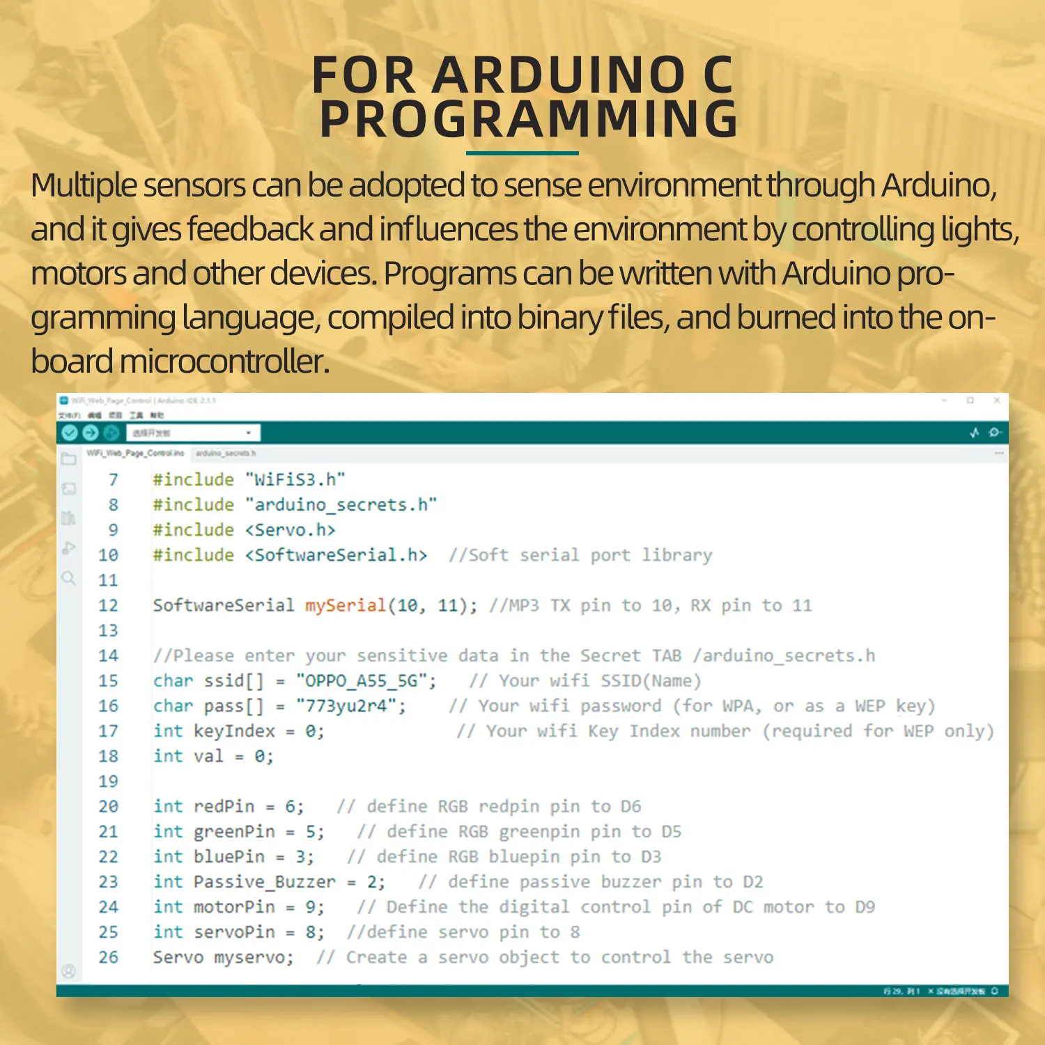 Smart IOT Living Learning Kit +60 Projects For Arduino UNO R4 WIFI Programming With Arduino C Language Tutorial