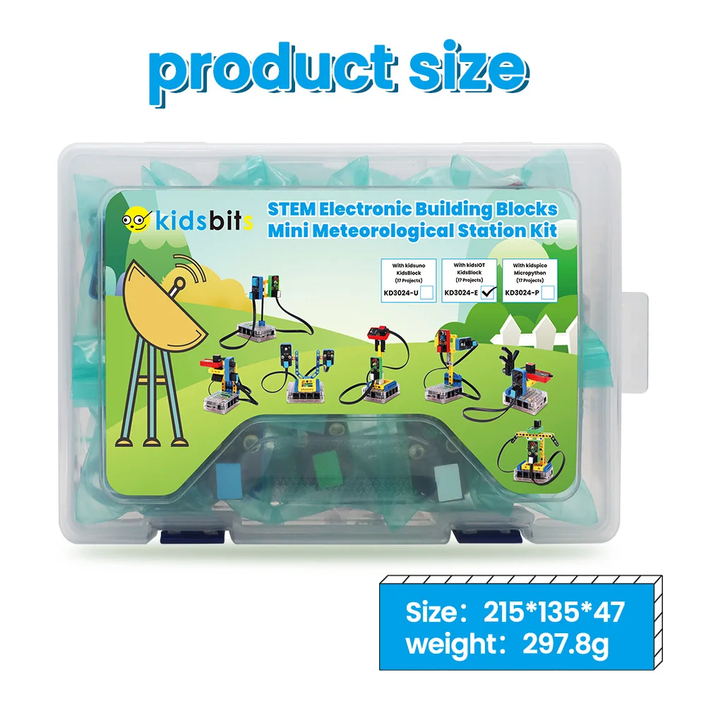 STEM Electronic Building Blocks Mini Meteorological Station Kit Compatible Lego Blocks For Arduino UNO & Pico & ESP32