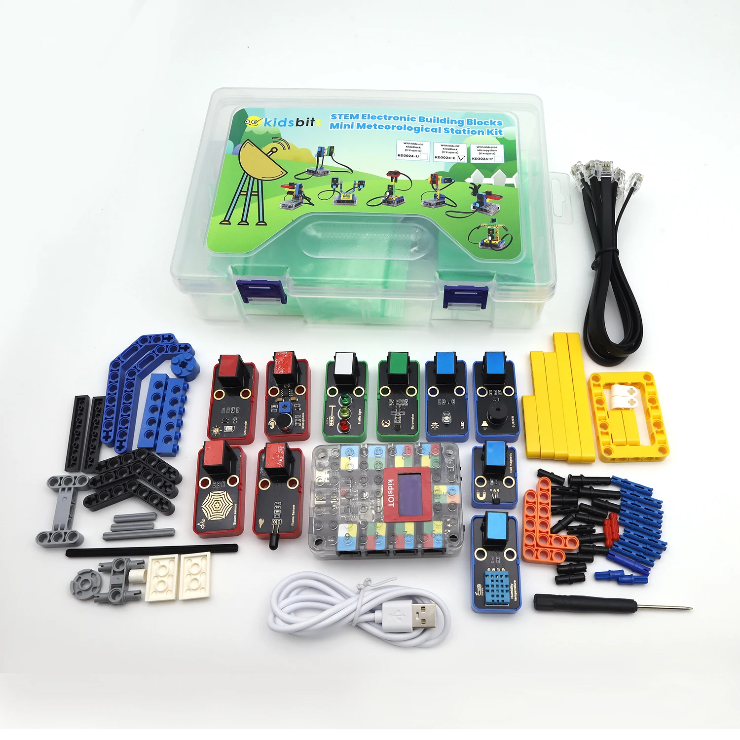 STEM Electronic Building Blocks Mini Meteorological Station Kit Compatible Lego Blocks For Arduino UNO & Pico & ESP32