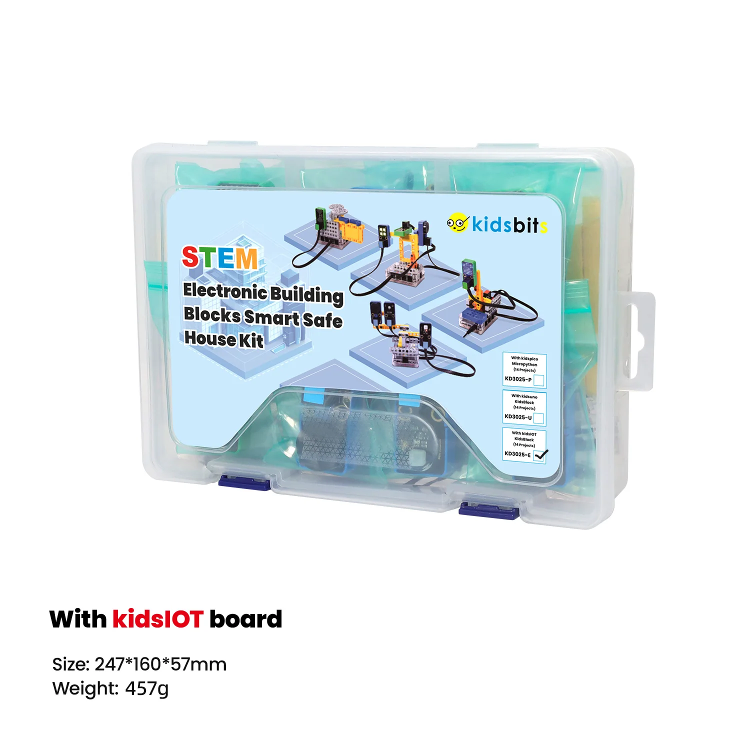 Kidsbits STEM Smart Safe House Starter Kit Base on Arduino UNO/ESP32/Pico Controller Compatible Lego Blocks Scratch Programming