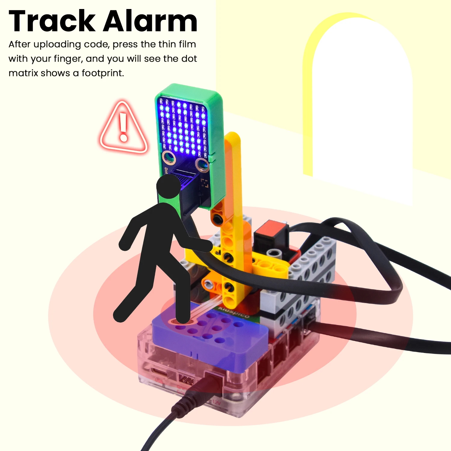 Kidsbits STEM Smart Safe House Starter Kit Base on Arduino UNO/ESP32/Pico Controller Compatible Lego Blocks Scratch Programming