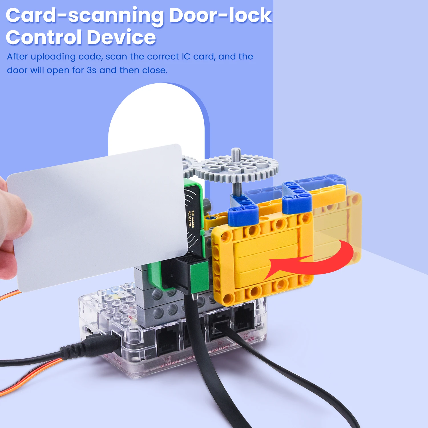 Kidsbits STEM Smart Safe House Starter Kit Base on Arduino UNO/ESP32/Pico Controller Compatible Lego Blocks Scratch Programming