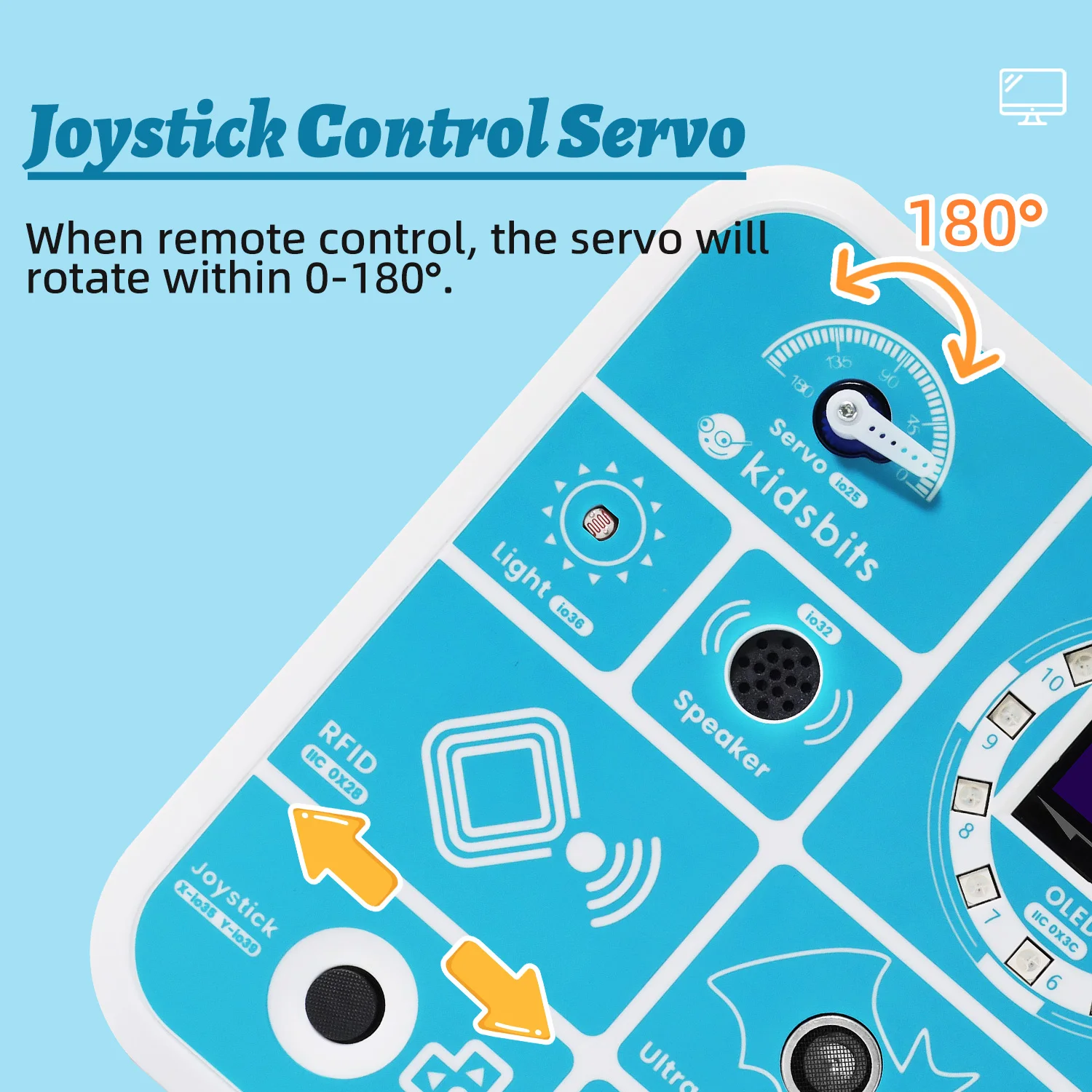 Kidsbits ESP32 Coding Box V2.0 Sensor Education Kit For Arduino ESP32 MicroBlocks&Micropython Programming Kids STEAM Programming