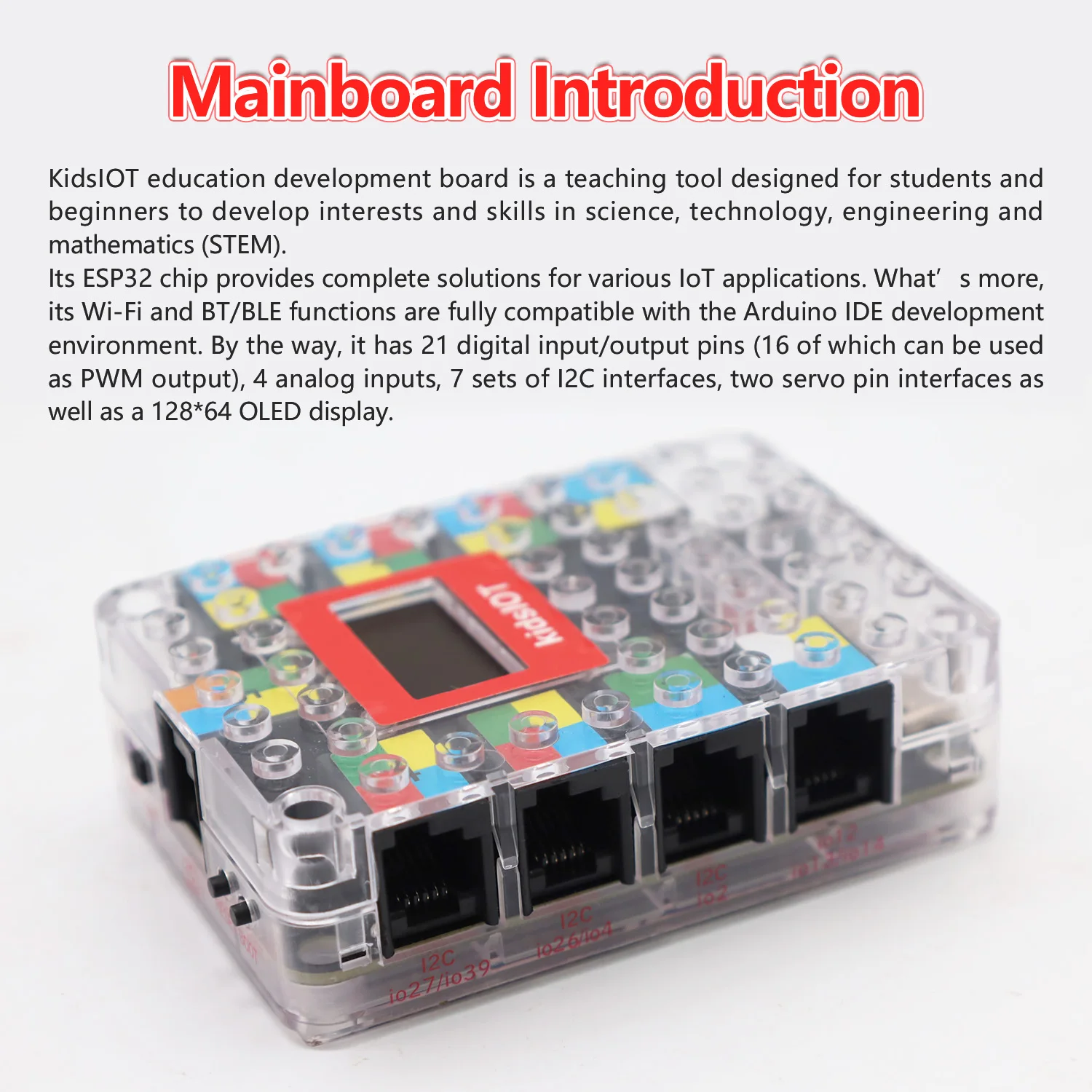 Kidsbits KidsUNO/KidsIOT/KidsPico STEM Education Development Board for Arduino IDE ESP32 Raspberry Pi Compatible with Lego Block